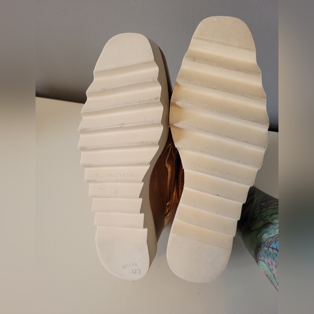 Stella McCartney Elyse Rose Gold Platform Trainers, VGUC, Size 36 - Picture 12 of 14